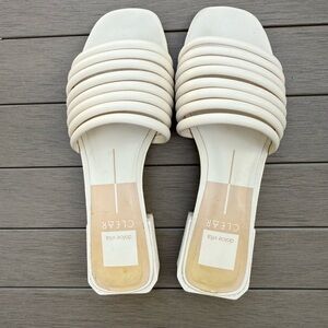 Dolce Vita Women's White Slide Sandals